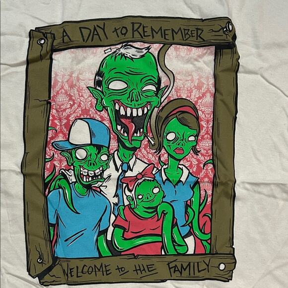 A Day to Remember Cream Graphic Band T-Shirt, Size XL, NWOT - Picture 4 of 7